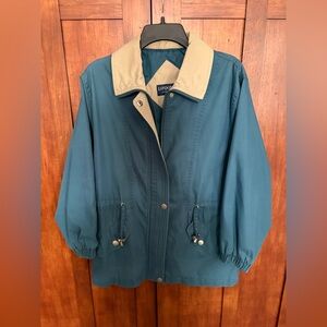 London Fog Teal and Beige Women's Utility Jacket